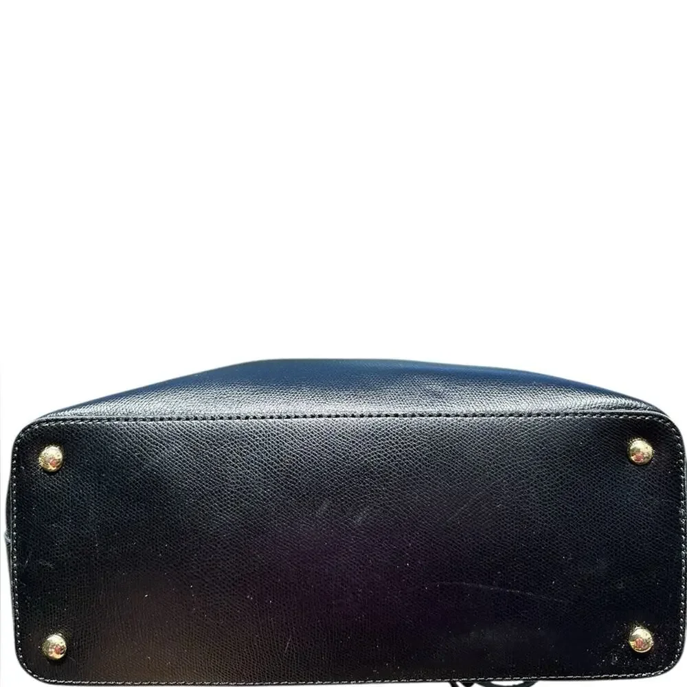 Michael Kors Cindy Medium Size Satchel Black  Handbag